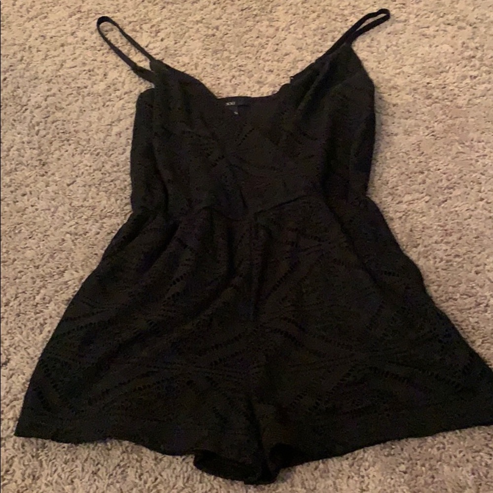 Black lace romper